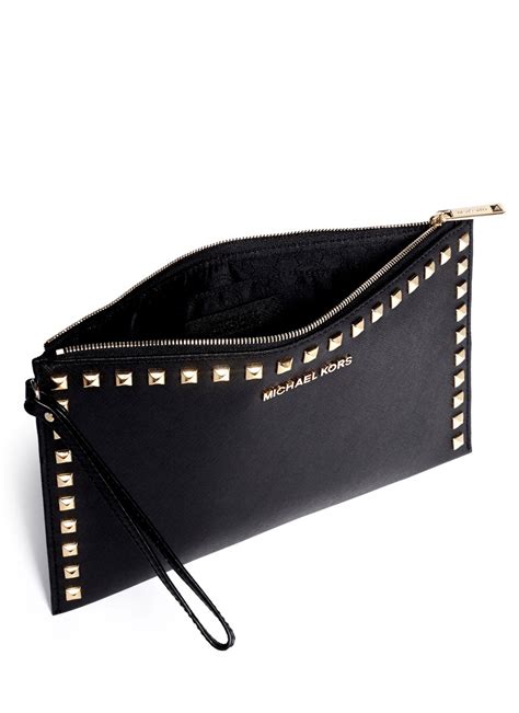 michael kors herz clutch|michael kors studded clutch.